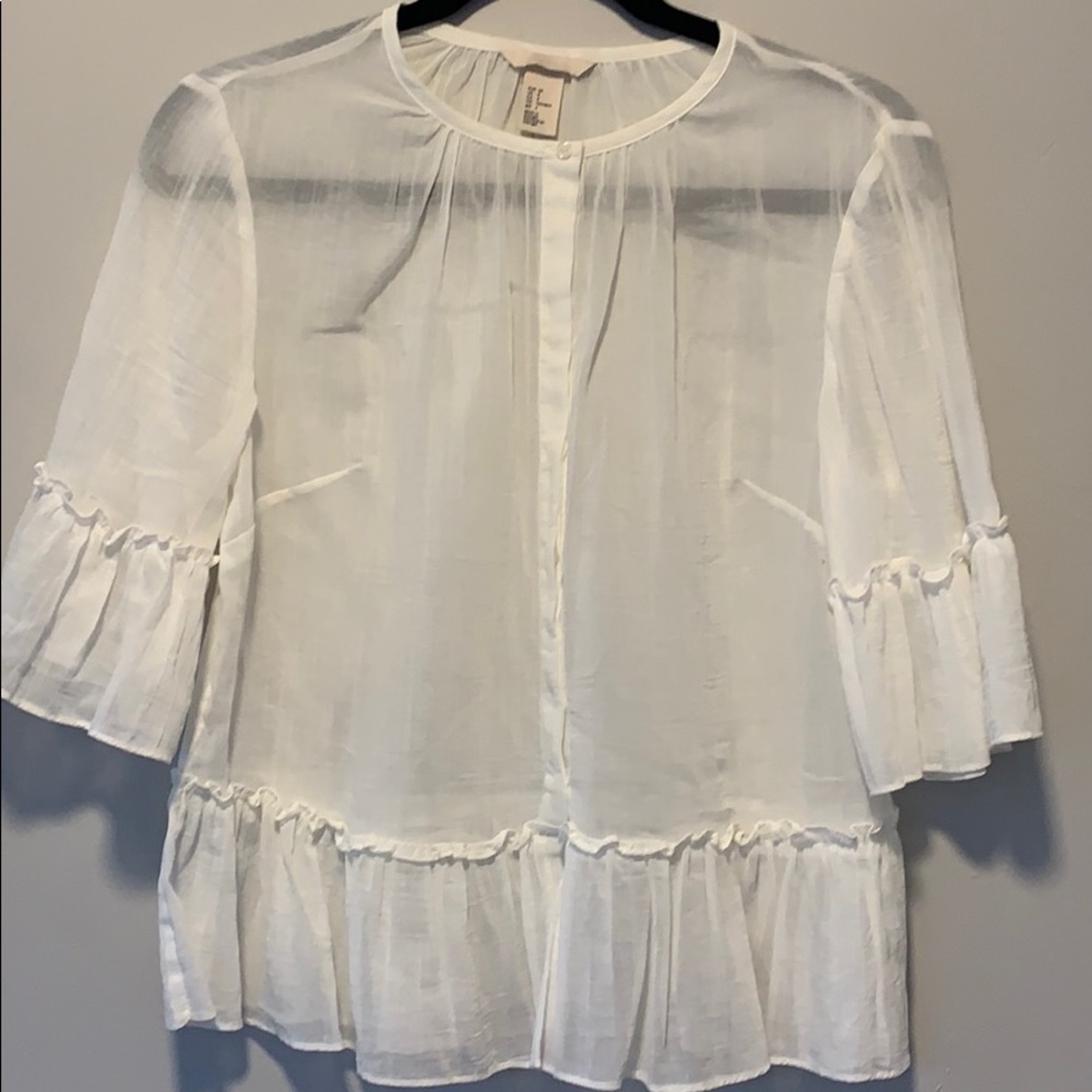 Sheer peplum top